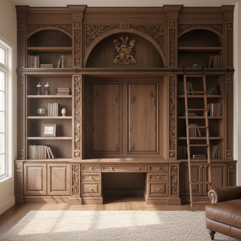 Custom Bookcase Installation